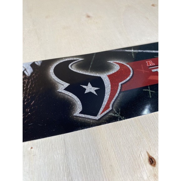 Houston Texans Bumper Sticker Football NFL Brand Glitter‎ Design Licensed - Picture 2 of 5